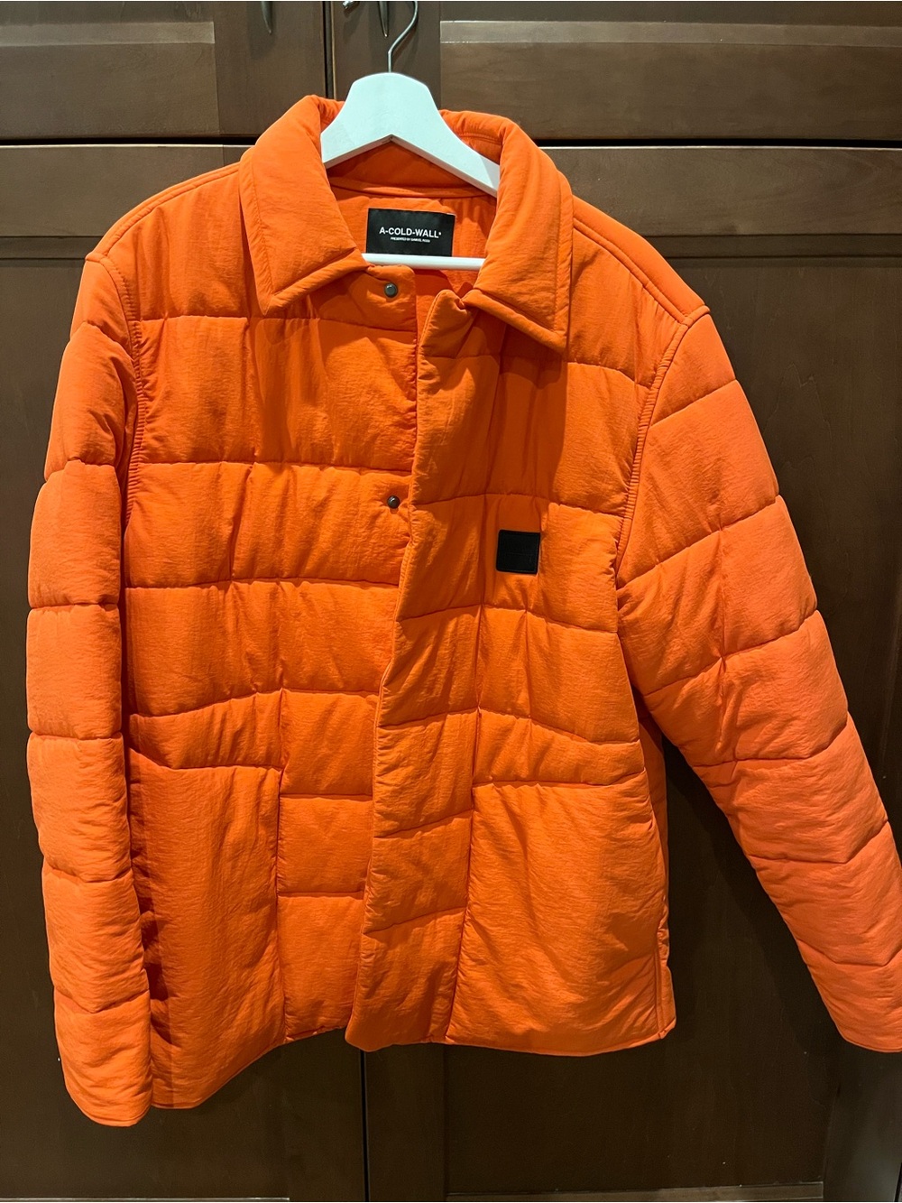 A-COLD-WALL* Men's Orange Quilted Shirt Jacket